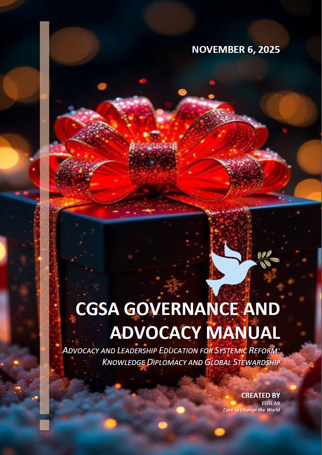 CGSA Governance and Advocacy Manual PDF, codifying advocacy protocols, leadership education standards, and knowledge diplomacy mechanisms.