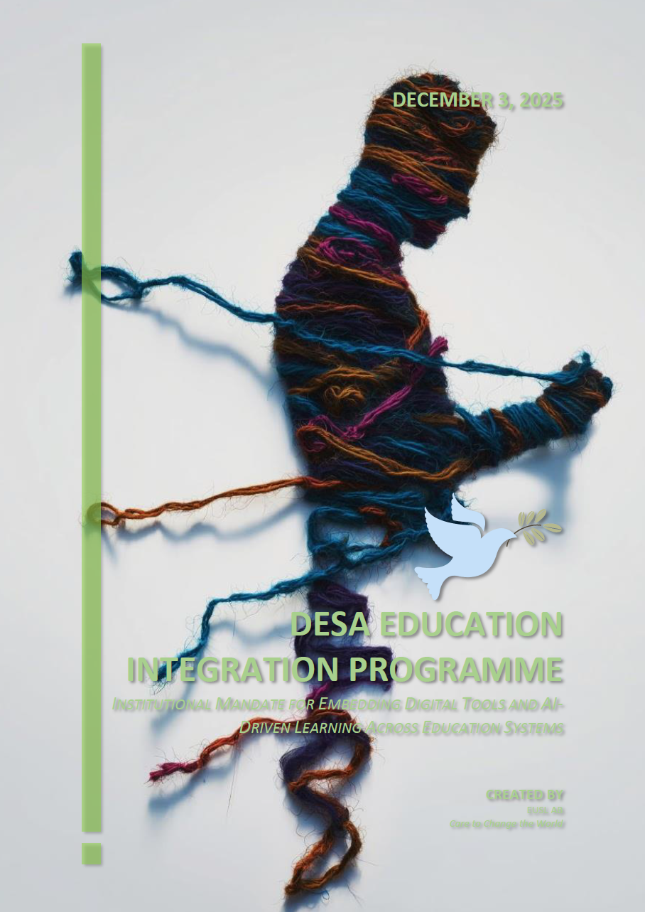 Cover page for DEIP – DESA Education Integration Program PDF, outlining inclusive education systems and lifelong learning strategies.