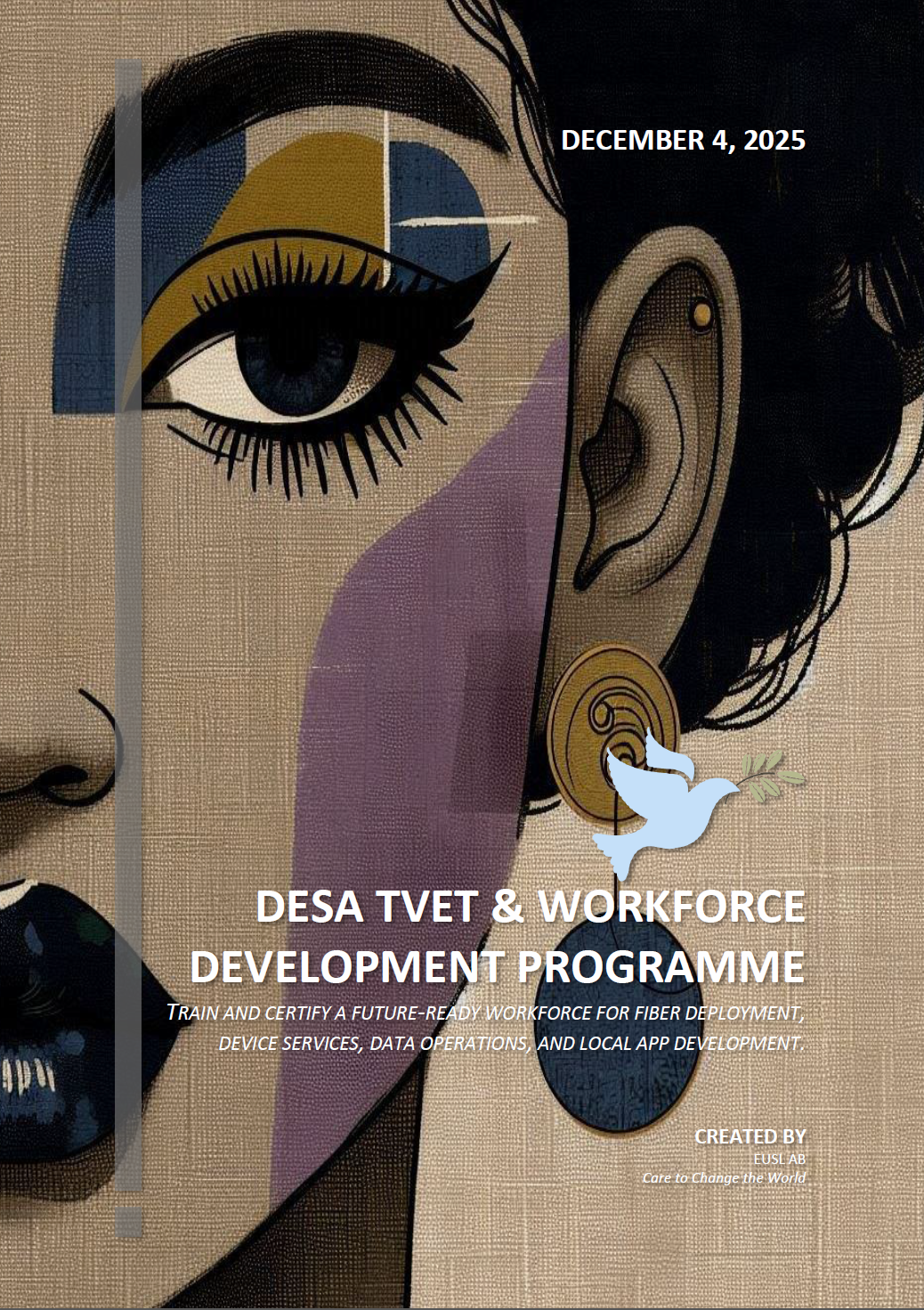 Cover page for DTVET – DESA TVET & Workforce Development Program PDF, advancing vocational training and workforce skills development.