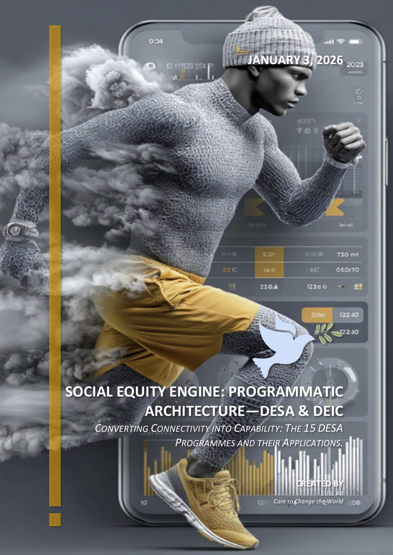 Details DESA’s infrastructure backbone and DEIC’s activation portfolio, including 15 DESA programs and mandatory AI integration under DAIP.