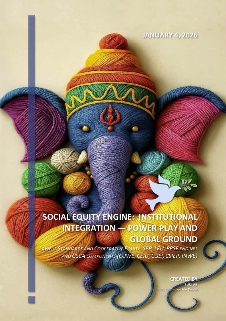 Frames the interface between activation engines and cooperative equity institutions, ensuring outputs convert into durable rights and standards.