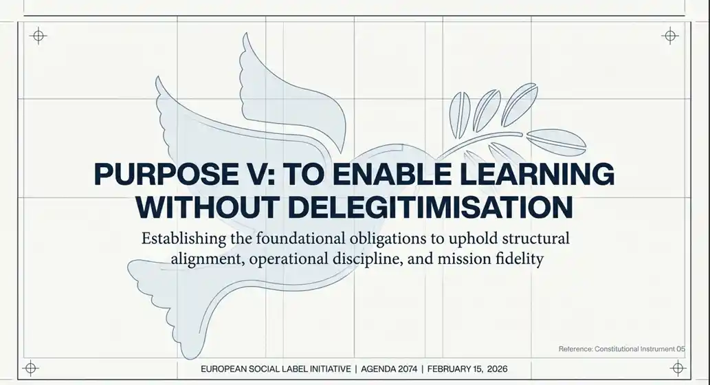 Presentation summarizing Purpose V and long‑horizon stewardship safeguards.