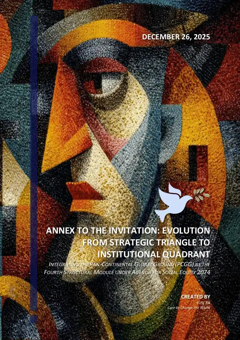 Annex describing the evolution from a three‑pillar framework to a four‑module institutional quadrant through the addition of PCGG.