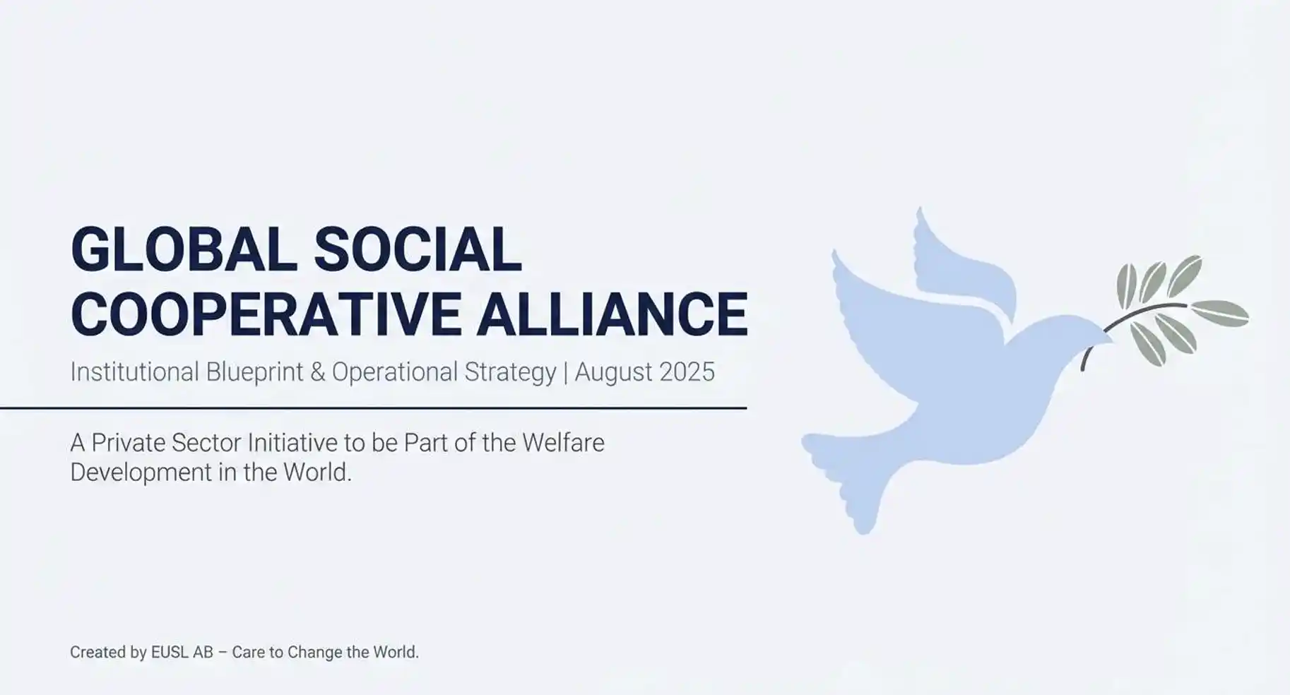 Presentation of GSCA’s cooperative‑equity institutions and global governance structure.