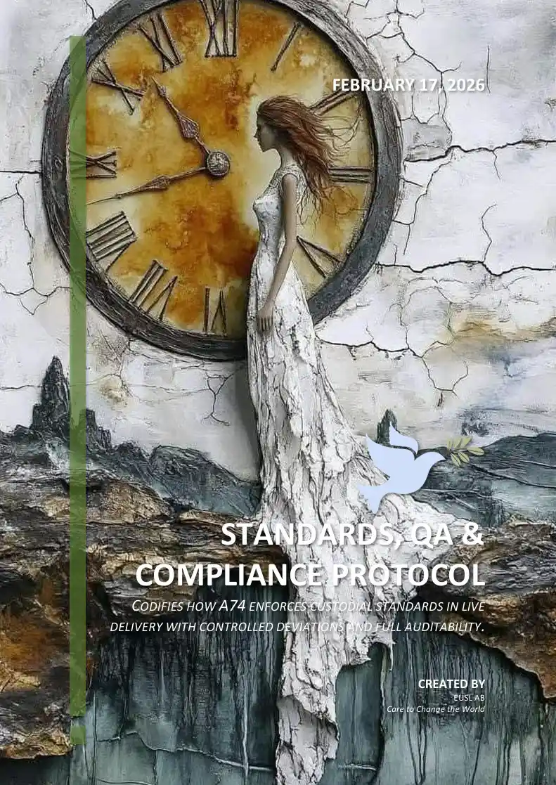 PDF describing A74’s standards enforcement and quality‑assurance framework.