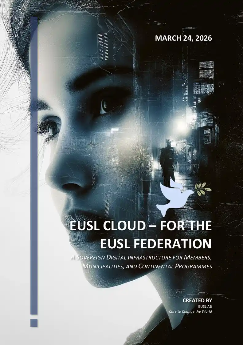 Cover page of the EUSL Cloud document describing the Federation’s sovereign digital ecosystem.