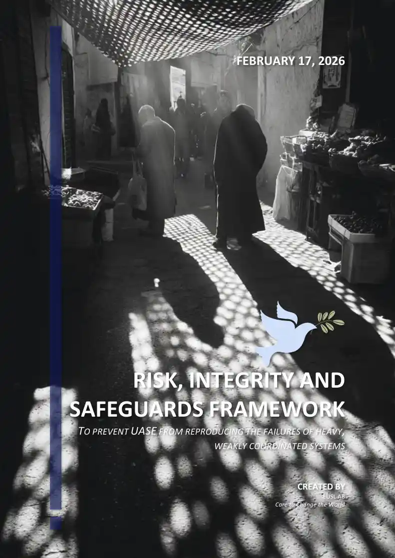 Risk and safeguards framework establishing integrity, fiduciary controls, and institutional protection standards for UASE.